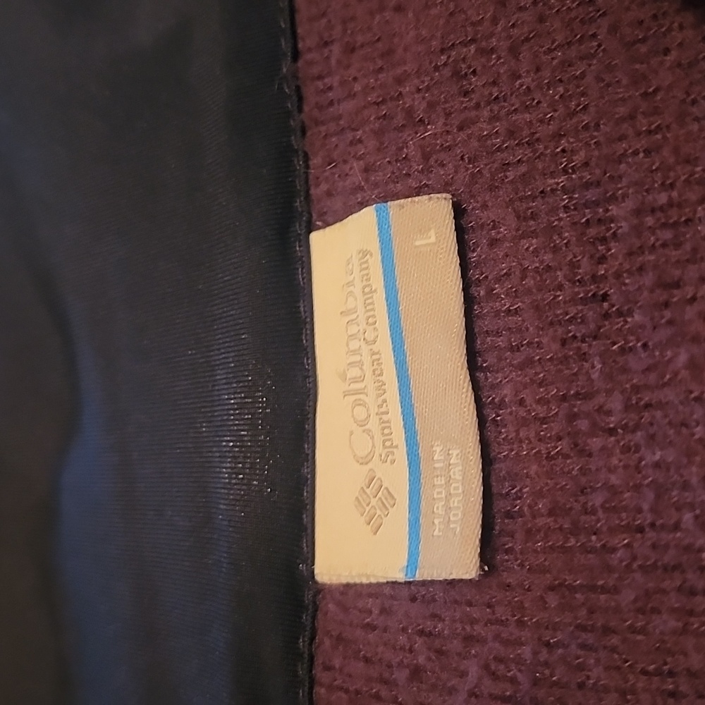 Columbia brand fleece lined half zip shirt size Large - Picture 2 of 3